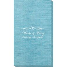 Two Hearts on a Vine Bamboo Luxe Guest Towels