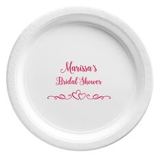 Two Hearts on a Vine Paper Plates