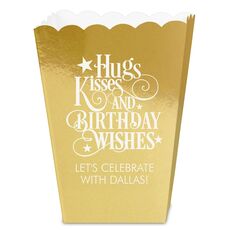 Hugs Kisses and Birthday Wishes Mini Popcorn Boxes
