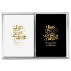 Hugs Kisses and Birthday Wishes Double Deck Playing Cards