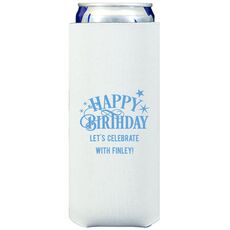 Happy Birthday with Stars Collapsible Slim Huggers