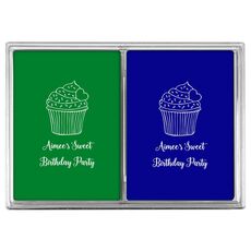 Sprinkled Cupcake Double Deck Playing Cards