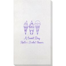Ice Cream Cone Trio Bamboo Luxe Guest Towels