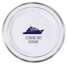Silhouette Yacht Premium Banded Plastic Plates
