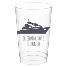 Silhouette Yacht Clear Plastic Cups