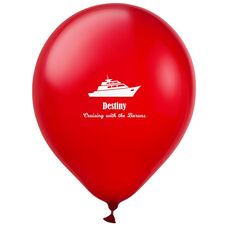 Silhouette Yacht Latex Balloons