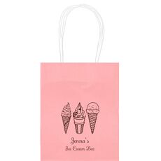 Ice Cream Cone Trio Mini Twisted Handled Bags