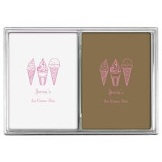 Ice Cream Cone Trio Double Deck Playing Cards