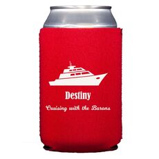 Silhouette Yacht Collapsible Koozies