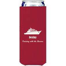 Silhouette Yacht Collapsible Slim Koozies