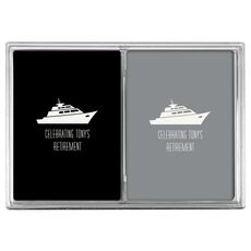 Silhouette Yacht Double Deck Playing Cards