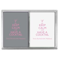 Keep Calm and Have a Cocktail Double Deck Playing Cards