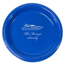 Outlined Yacht Plastic Plates