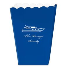 Outlined Yacht Mini Popcorn Boxes