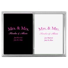 Mrs & Mrs Arched Double Deck Playing Cards