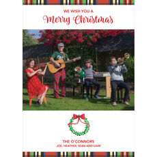 Best Holiday Plaid Flat Photo Cards