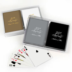 Pick Your Elegant Anniversary Year Double Deck Playing Cards