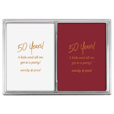Fun 50 Years Double Deck Playing Cards