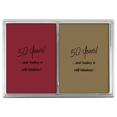 Fun 50 Years Double Deck Playing Cards