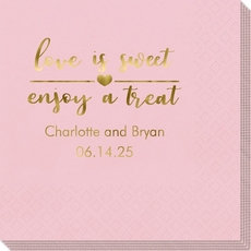 Love is Sweet Enjoy a Treat Napkins
