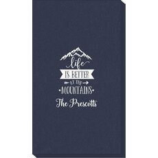 Life is Better at the Mountains Linen Like Guest Towels