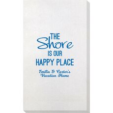 The Shore Is Our Happy Place Bamboo Luxe Guest Towels