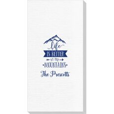 Life is Better at the Mountains Deville Guest Towels