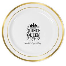 Quince Queen Premium Banded Plastic Plates