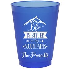 Life is Better at the Mountains Colored Shatterproof Cups