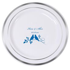 Birds on a Branch Premium Banded Plastic Plates
