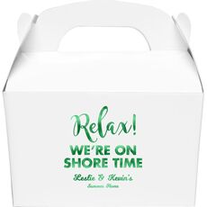 Relax We're On Shore Time Gable Favor Boxes