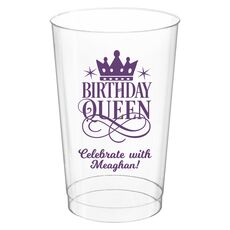 Birthday Queen Clear Plastic Cups