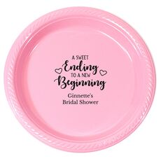 A Sweet Ending to a New Beginning Plastic Plates
