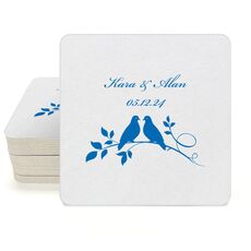 Birds on a Branch Square Coasters