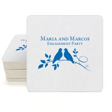Birds on a Branch Square Coasters