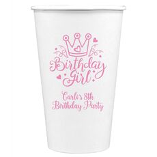 Birthday Girl Paper Coffee Cups