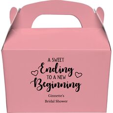 A Sweet Ending to a New Beginning Gable Favor Boxes