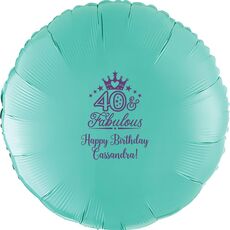 40 & Fabulous Crown Mylar Balloons
