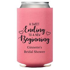 A Sweet Ending to a New Beginning Collapsible Koozies