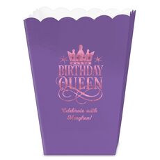 Birthday Queen Mini Popcorn Boxes