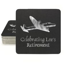 Narrow Airliner Square Coasters