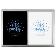 Confetti Dots Let's Party Double Deck Playing Cards