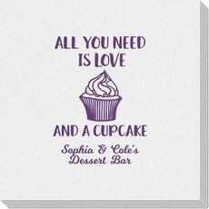 All You Need Is Love and a Cupcake Linen Like Napkins