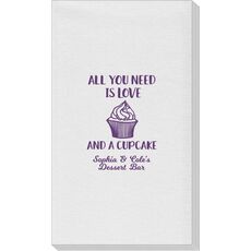 All You Need Is Love and a Cupcake Linen Like Guest Towels