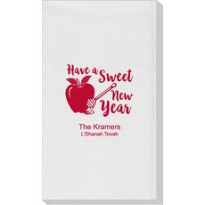 Have a Sweet New Year Linen Like Guest Towels