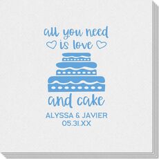 All You Need Is Love and Cake Linen Like Napkins
