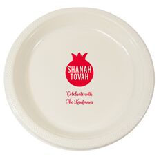 Shanah Tovah Pomegranate Plastic Plates