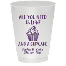 All You Need Is Love and a Cupcake Colored Shatterproof Cups