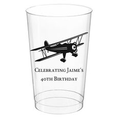 Biplane Clear Plastic Cups