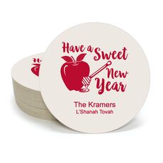 Have a Sweet New Year Round Coasters